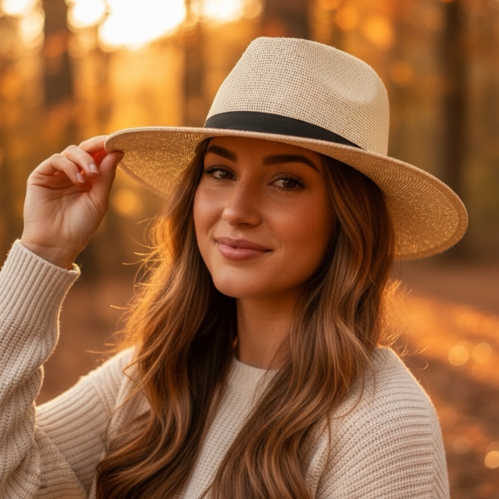 Brixton Carolina straw packable hat size Small/medium